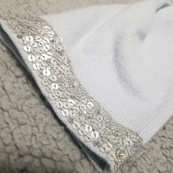 SAKS FIFTH AVENUE Sweater Womens Small Light Blue 100% Cashmere 2-Piece Cardigan - Picture 6 of 13